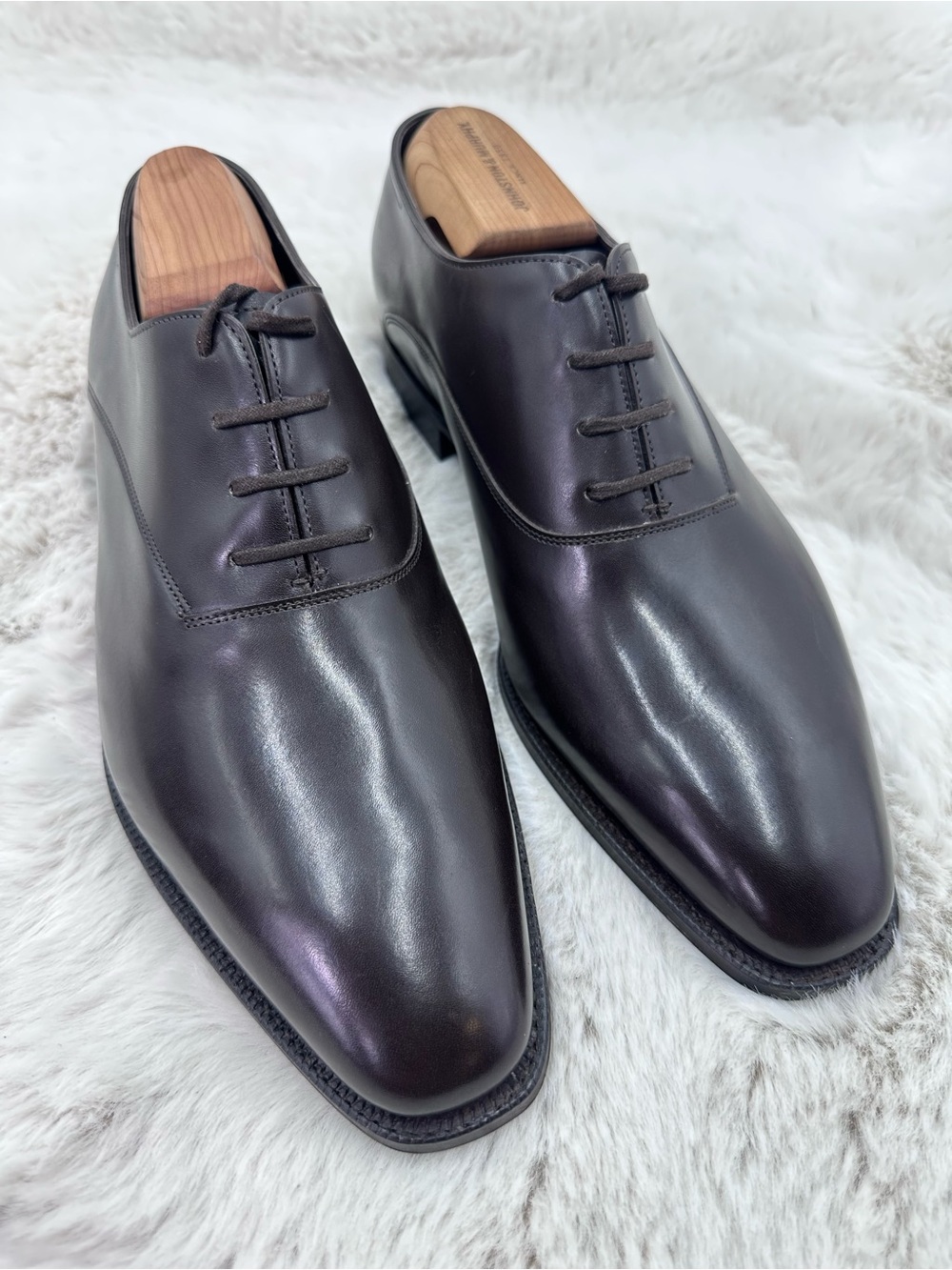 John Lobb Becketts Dark Brown Misty Oxfords UK 9EE US 10EE New